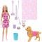 Papusa cu catelus si accesorii, Barbie Malibu, Family&Friends, JJB46