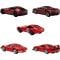Set 5 masinute din metal, Hot Wheels, Ferrari, 1:64, JLN12
