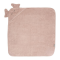 Prosop de baie cu gluga si broderie, Lorelli, 90 x 90 cm, bumbac, Smoke Rose