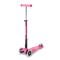 Trotineta pliabila cu 3 roti si lumini LED, Micro, Maxi Deluxe, Shocking Roz