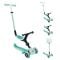 Trotineta 3 in 1 cu scaun si roti luminoase, Globber, Go Up Active, Albastru