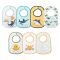 Set 7 bavete, Lorelli, bumbac si peva, 30 x 19 cm, inchidere cu banda velcro