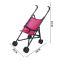 Carucior pentru papusi, Luna Toys, Baby Trolley Series, Roz, 26 x 48 x 52 cm
