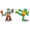 Set 2 figurine Testoasele Ninja, Akedo, Leonardo Vs Rocksteady, S1