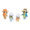 Set 4 figurine, Bluey, Family Trip
