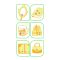 Abtibilduri imitatie sigiliu, Avenir, Natural Creation, Flori, 18 bucati
