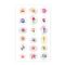 Abtibilduri imitatie sigiliu, Avenir, Natural Creation, Flori, 18 bucati