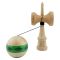 Jucarie de indemanare din lemn, Kendama X, Frequency Flippy, Super Sticky, 18 cm, Verde, Maro