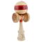 Jucarie de indemanare din lemn, Kendama X, Frequency Flippy, Super Sticky, 18 cm, Rosu, Maro