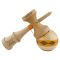 Jucarie de indemanare din lemn, Kendama X, Frequency Flippy, Super Sticky, 18 cm, Portocaliu, Maro