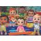 Puzzle de podea 2 in 1 Cocomelon Lisciani, Sa construim, Maxi, 2 x 12 piese