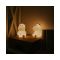 Lampa de noapte cu lumini LED, Marys, Vacuta, Roz