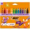 Set 12 markere de colorat, Bic, Kids Confort Jumbo, 4,5mm