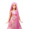 Papusa Barbie Dreamtopia Color Stylin Princess in rochie roz