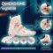 Set de role, Action One Pastel, Marimea S (28-31), cu casca, protectii si geanta transport, roti luminoase, Crem
