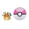 Figurina in bila Clip N Go Pokemon S2, Dedenne si Love Ball
