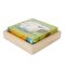 Puzzle in cub de lemn, Diverse animale, 9 piese