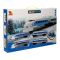 Set trenulet cu vagoane si sina, Suncon, 33 piese, Albastru