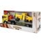 Set transportator cu elicopter, Maxx Wheels, Galben, 1:16
