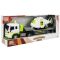Set transportator cu elicopter, Maxx Wheels, Alb, 1:16