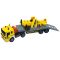 Set transportator cu elicopter, Maxx Wheels, Galben, 1:16