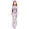 Papusa Alisha, in rochie de seara, Argintie