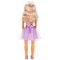 Papusa Clara in tinuta de petrecere, Dollz n More, cu rochie mov, 80 cm
