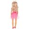 Papusa Clara in tinuta de petrecere, Dollz n More, cu rochie roz, 80 cm