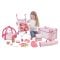 Set de calatorie cu papusa bebelus, Maia, 15 accesorii