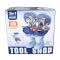 Set unelte de asamblare 2 in 1, Tool Shop, Dinozaur Tyrannosaurus, 45 piese