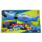Arma de jucarie cu 10 sageti si bile din burete, Zapp Toys, Shark, Albastru