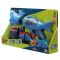 Arma de jucarie cu 10 sageti si bile din burete, Zapp Toys, Shark, Albastru
