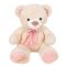 Ursulet de plus cu papion, Puffy Friends, Roz, 50 cm
