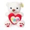 Ursulet de plus cu inima, Puffy Friends, Alb, 30 cm