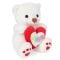 Ursulet de plus cu inima, Puffy Friends, Alb, 30 cm