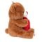 Ursulet de plus cu inima, Puffy Friends, Maro, 30 cm