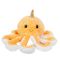 Jucarie de plus, Puffy Friends, Caracatita, Portocaliu, 45 cm