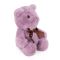 Ursulet de plus cu funda, Puffy Friends, Mov, 20 cm