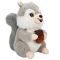 Jucarie de plus, Puffy Friends, Veverita cu ghinda, Gri, 30 cm
