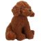 Jucarie de plus, Puffy Friends, Catelus Poodle, Maro inchis, 33cm