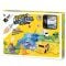 Set de joaca vehicul si circuit tip puzzle, Rail Car Diy Puzzle, 18 piese