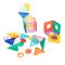 Joc constructie cu figuri geometrice, Building Block, 36 piese
