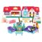 Set de joaca casuta si 2 figurine, Hommy, Home Sweet Home, 14 piese