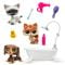 Set 3 figurine cu accesorii, Littlest Pet Shop, Grooming Spa