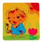 Mini puzzle din lemn, Woody, Animalute, 5, 6 piese
