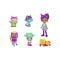 Set de joaca cu 6 figurine, Gabbys Dollhouse, Celebration, 6069603