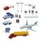 Set vehicule aeroport, Maxx Wheels, 14 piese