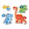 Primele mele puzzeluri, Clementoni, Dinozauri, 2, 3, 4 si 5 piese