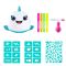 Jucarie de plus de colorat, Airbrush Plush, Neon, Narwhal, S2