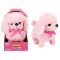 Jucarie de plus interactiva, catelus Pudel, Puffy Friends, Roz